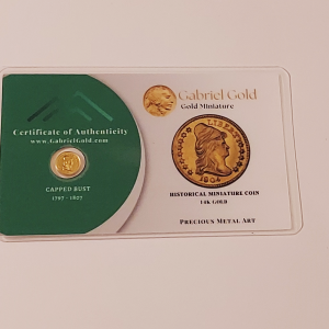 14K Gold $5 1804 Capped Bust Miniature Coin