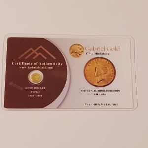 14K Gold Dollar Miniature Coin