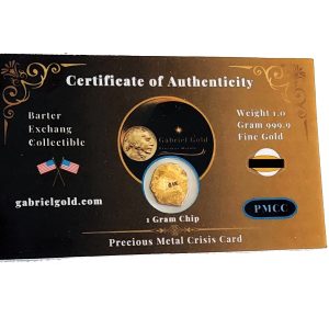 One Gram Gold Chip PMCC Card